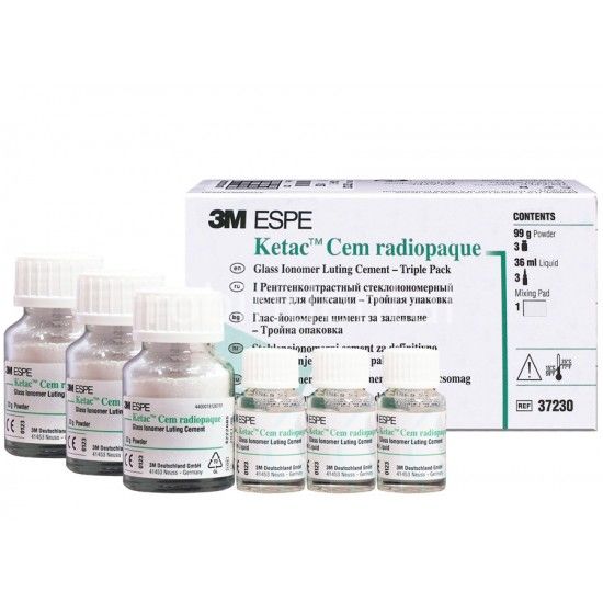 Ketac Cem Radiopaque Cam İyonomer Siman 3'lü Set