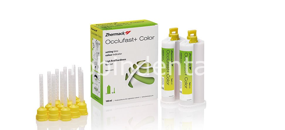 OCCLUFAST+COLOR, Renkli A Silikon Kapanış Ölçü Maddesi (2x50ml+12 adet uç)
